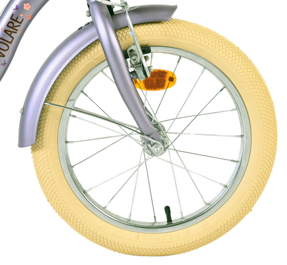 Vélo pour enfants Volare Blossom - filles - 16 pouces - violet - deux freins à main