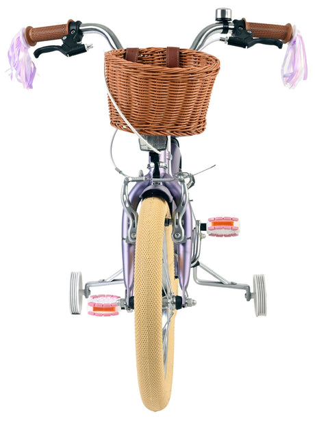 Vélo pour enfants Volare Blossom - filles - 16 pouces - violet - deux freins à main