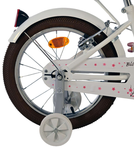 Vélo pour enfants Volare Blossom - filles - 16 pouces - blanc - deux freins à main