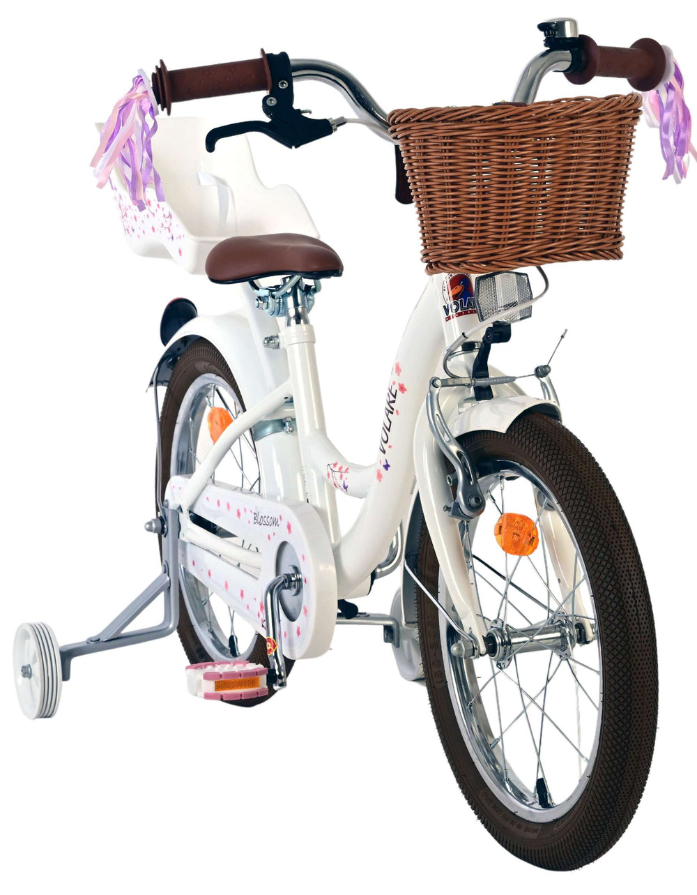 Vélo enfant Volare Blossom - filles - 16 pouces - blanc