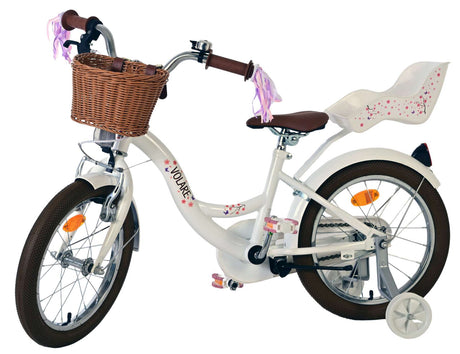 Vélo enfant Volare Blossom - filles - 16 pouces - blanc