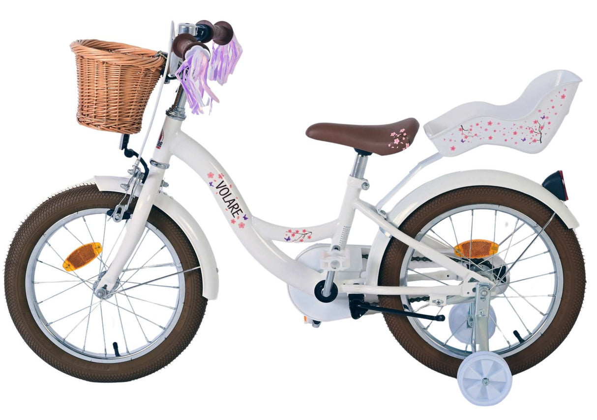 Volare Blossom Children's Bicycle - Girls - 16 pouces - blanc