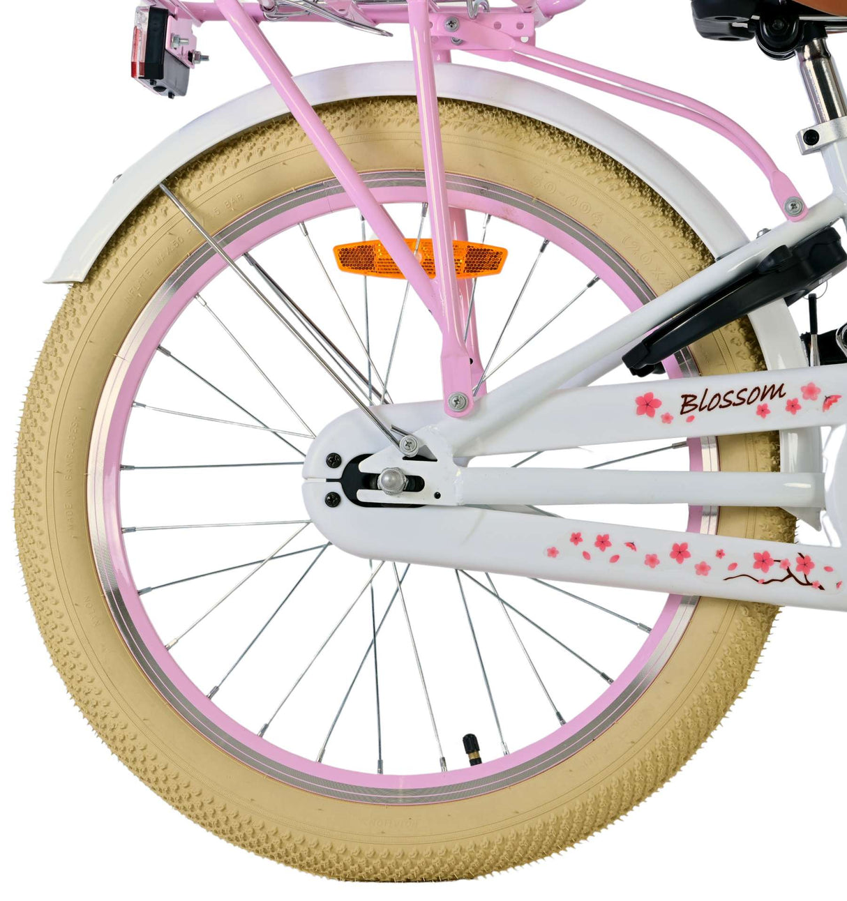 Vélo enfant Volare Blossom - filles - 20 pouces - blanc