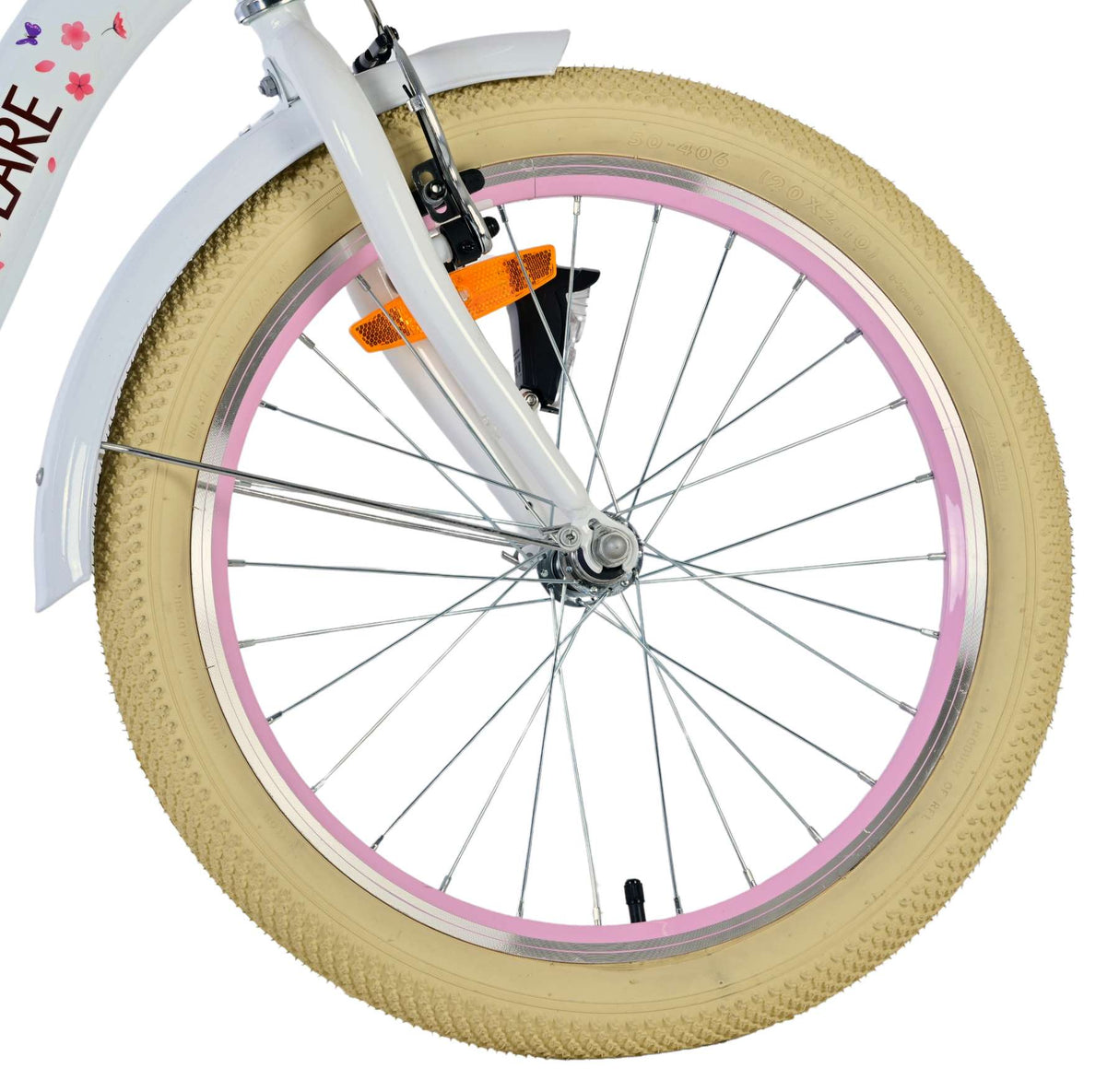 Vélo enfant Volare Blossom - filles - 20 pouces - blanc