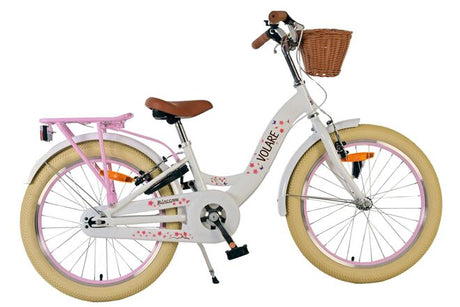 Vélo pour enfants Volare Blossom - filles - 20 pouces - blanc - deux freins à main