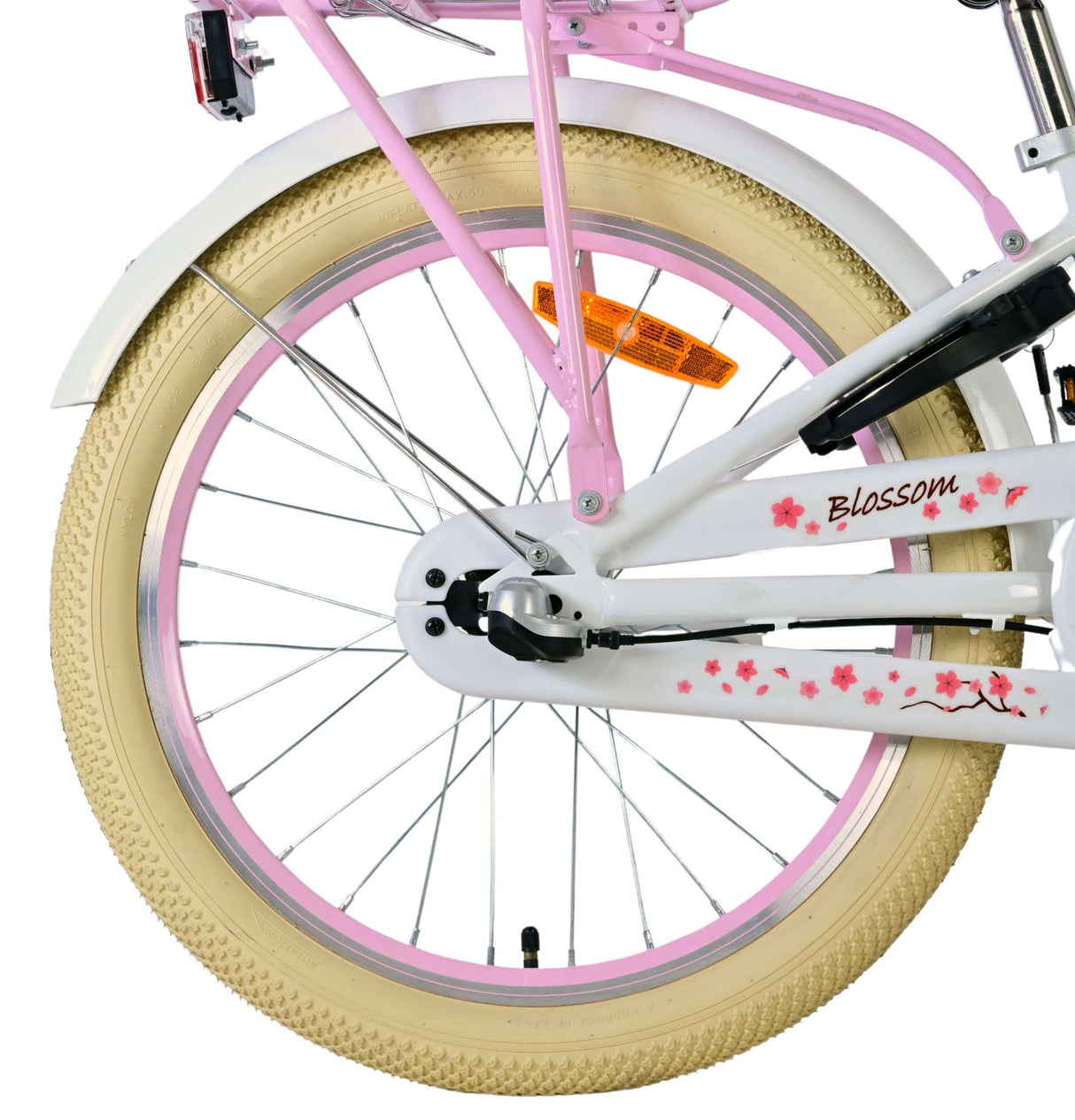 Vélo enfant Volare Blossom - filles - 20 pouces - blanc - Nexus 3 vitesses
