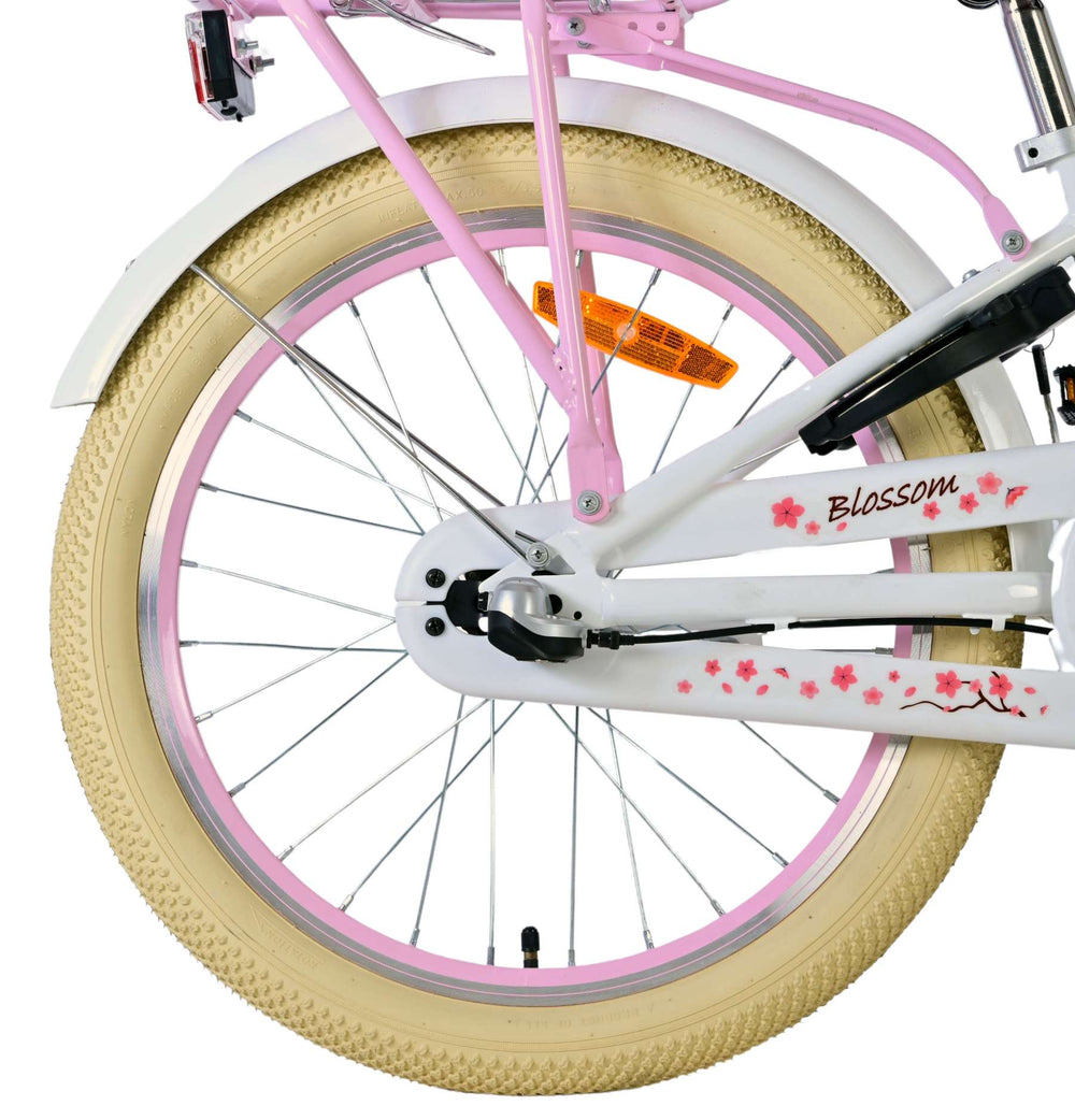 Vélo enfant Volare Blossom - filles - 20 pouces - blanc - Nexus 3 vitesses