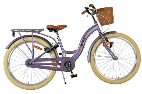 Vélo pour enfants Volare Blossom - filles - 24 pouces - violet - deux freins à main