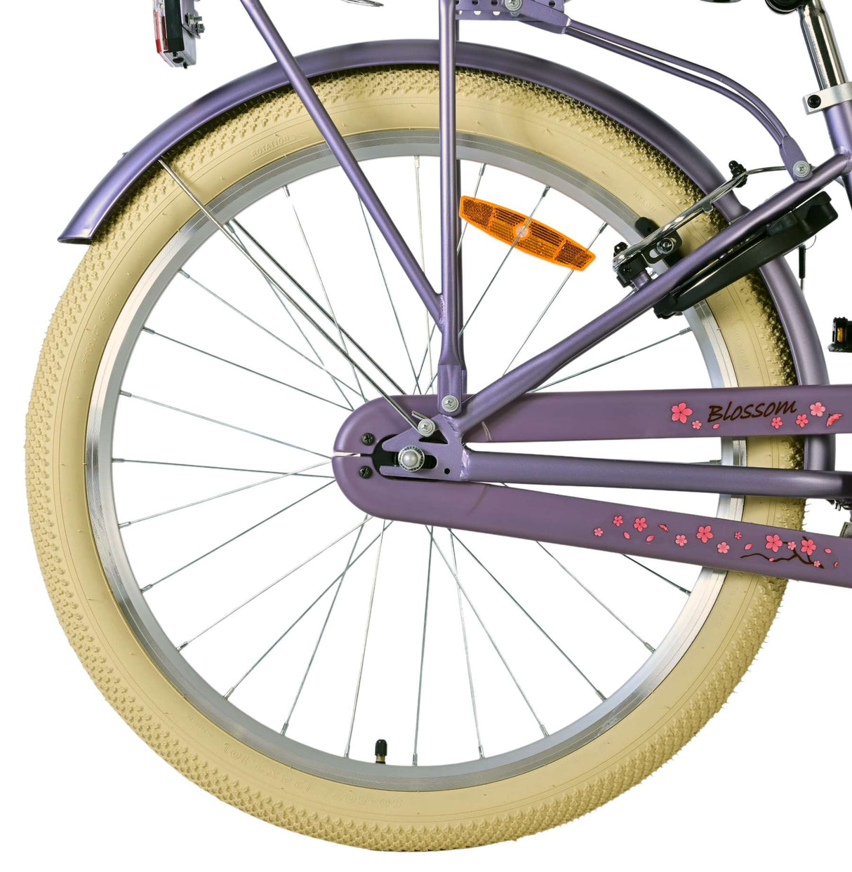 Vélo pour enfants Volare Blossom - filles - 24 pouces - violet - deux freins à main