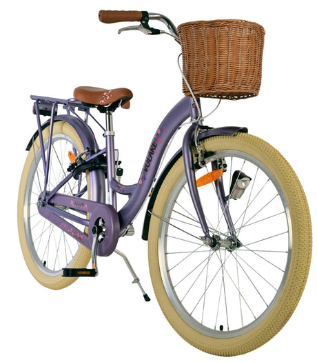 Vélo pour enfants Volare Blossom - filles - 24 pouces - violet - deux freins à main