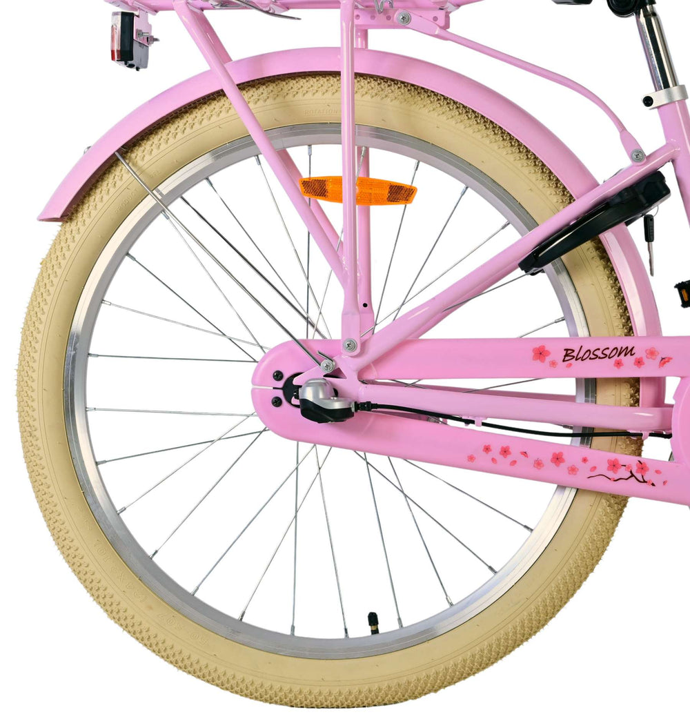 Vélo pour enfants Volare Blossom - filles - 24 pouces - rose - 3 vitesses