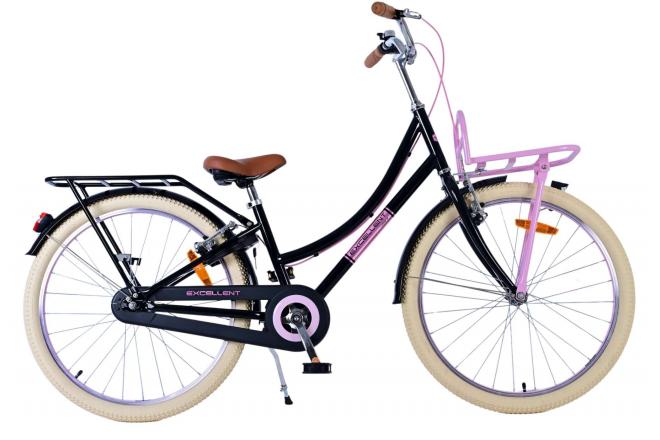 Volare Volare Vélo pour enfants Filles 24 pouces Noir Deux freins à main