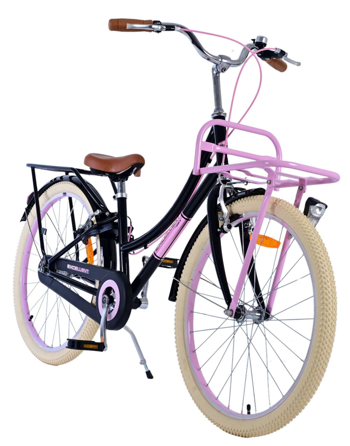 Volare Volare Vélo pour enfants Filles 24 pouces Noir Deux freins à main