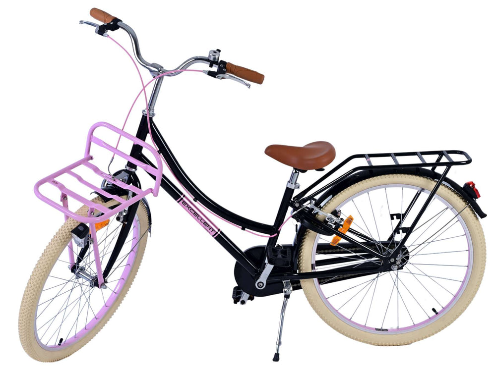 Volare Volare Vélo pour enfants Filles 24 pouces Noir Deux freins à main