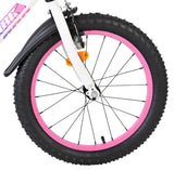 Vélo enfant Volare Lily - filles - 18 pouces - blanc rose violet