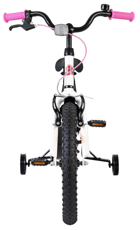 Vélo enfant Volare Lily - filles - 18 pouces - blanc rose violet