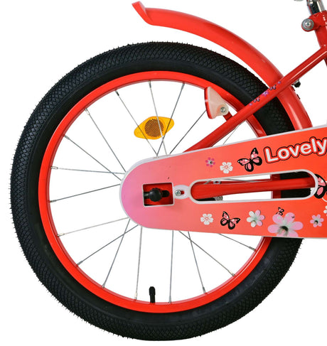 Joli vélo pour enfants Volare - filles - 18 pouces - rouge blanc