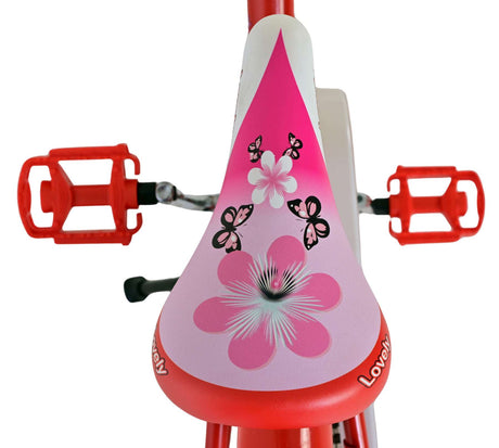 Joli vélo pour enfants Volare - filles - 18 pouces - rouge blanc