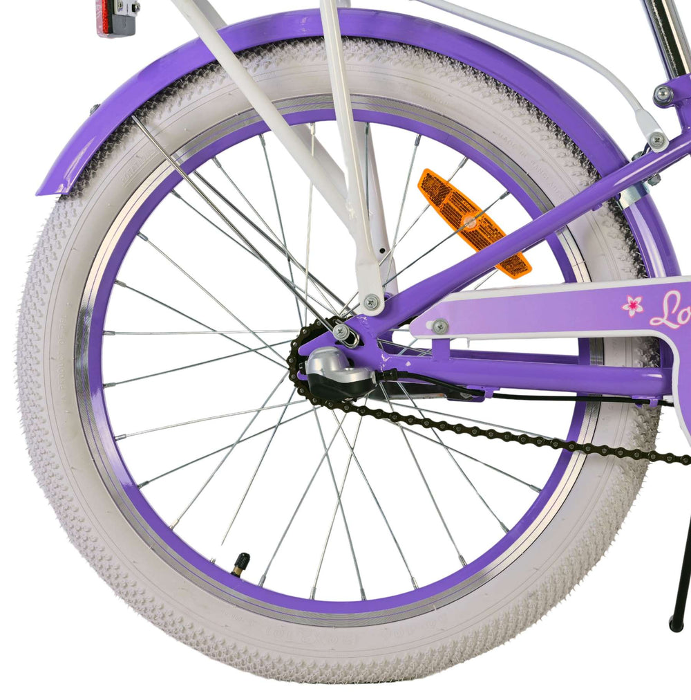 Volare joli vélo pour enfants - filles - 20 pouces - violet - 3 vitesses