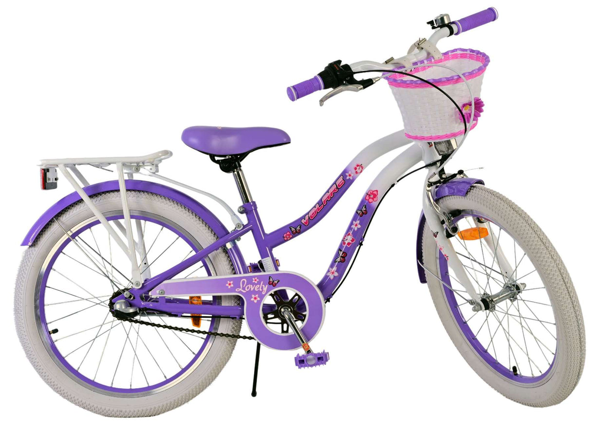 Volare joli vélo pour enfants - filles - 20 pouces - violet - 3 vitesses