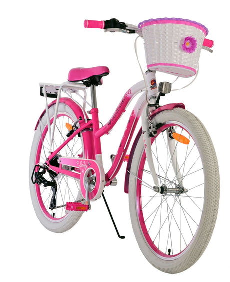 Joli vélo pour enfants Volare - filles - 24 pouces - rose - 7 vitesses