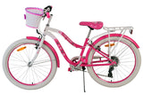 Joli vélo pour enfants Volare - filles - 24 pouces - rose - 7 vitesses