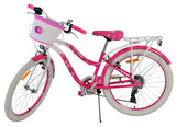 Joli vélo pour enfants Volare - filles - 24 pouces - rose - 7 vitesses