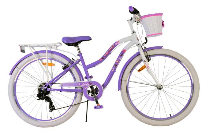 Joli vélo pour enfants Volare - filles - 26 pouces - violet - 7 vitesses