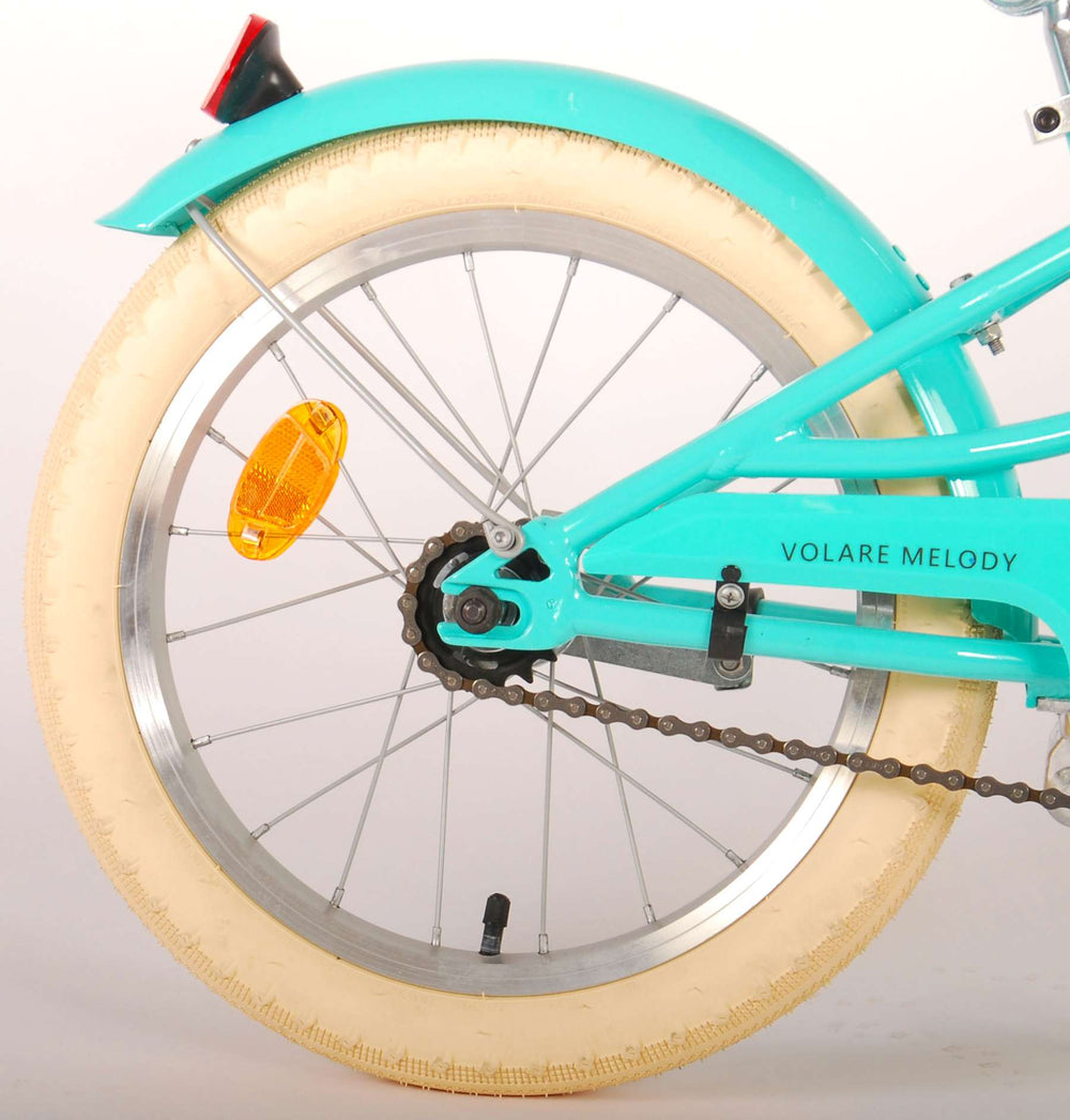 Volare Melody Children's Bicycle - Girls - 16 pouces - Turquoise - Collection Prime
