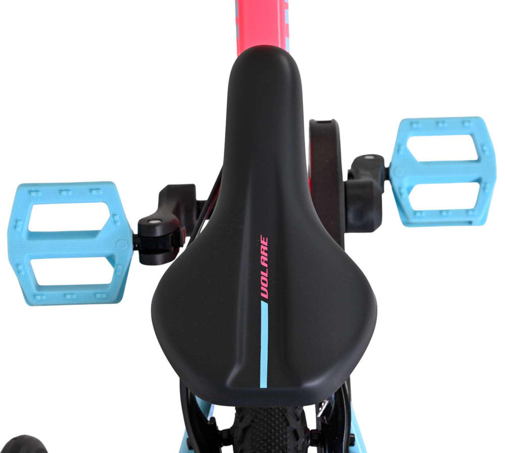 Volare milano kinderfiets - meisjes - 14 inch - roze - twee handremmen