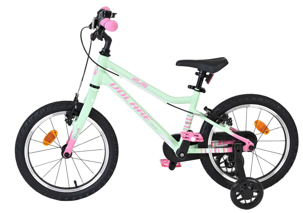 Volare milano kinderfiets - meisjes- 16 inch - mintgroen - twee handremmen