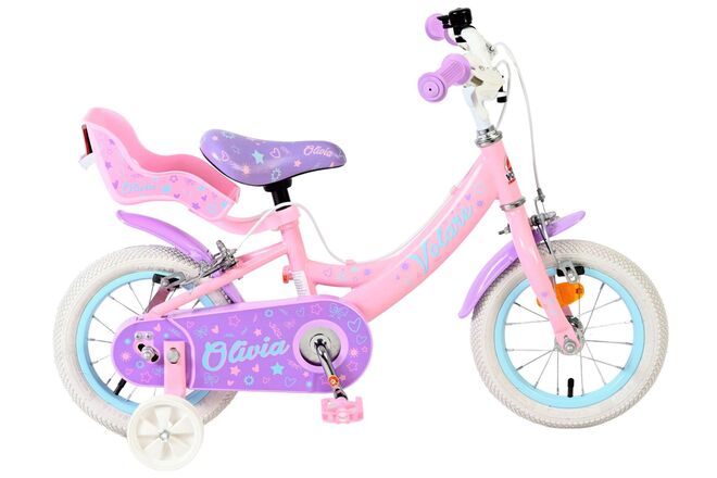 Vélo pour enfants Volare Olivia - filles - 12 pouces - rose - deux freins à main