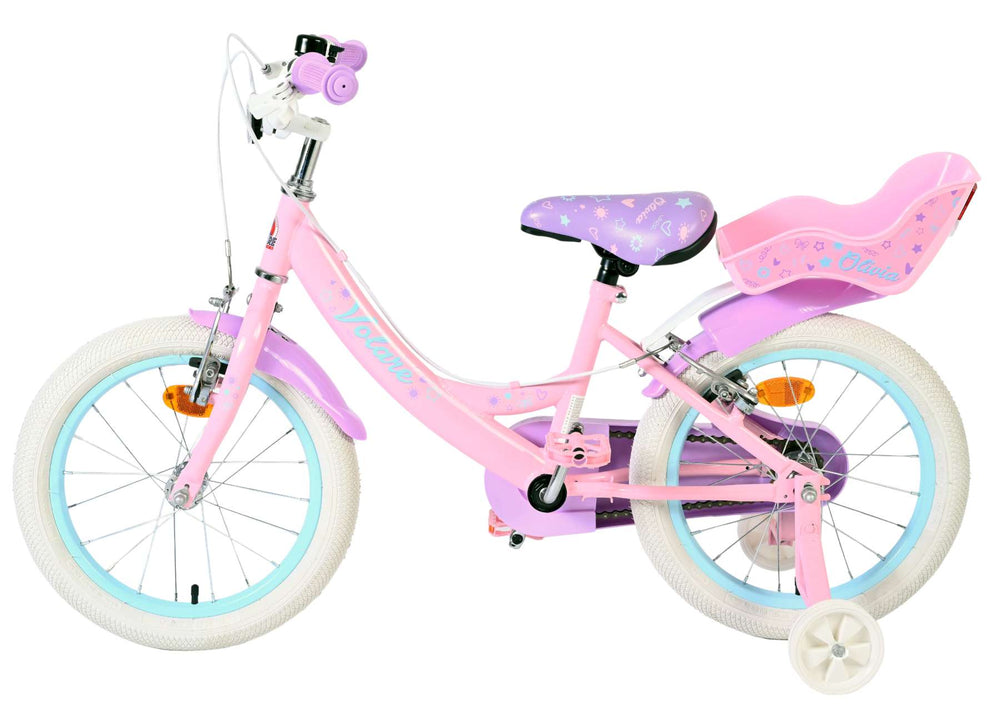 Vélo pour enfants Volare Olivia - filles - 16 pouces - rose - deux freins à main