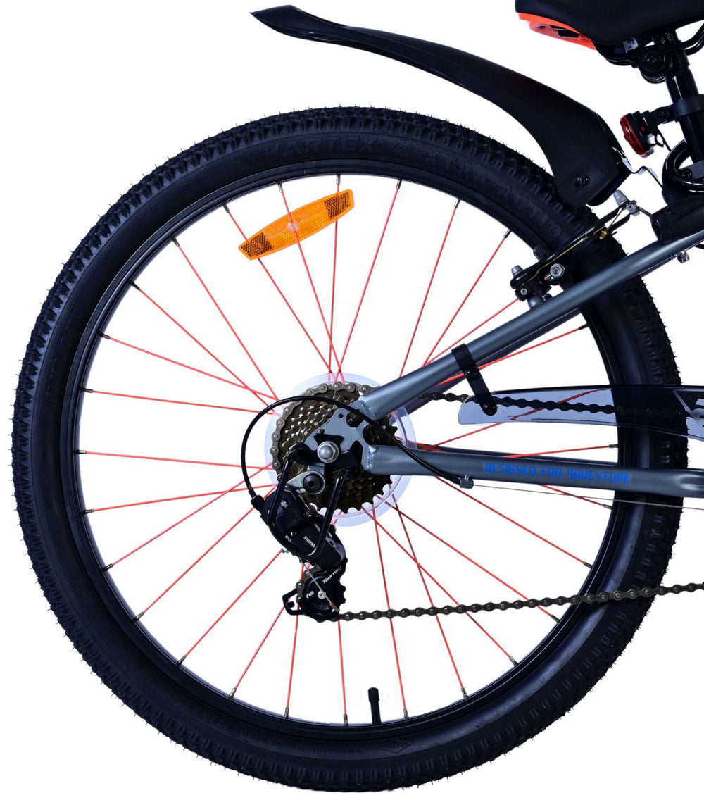 Vélo enfant Volare rocky - 24 pouces - bleu - 7 vitesses
