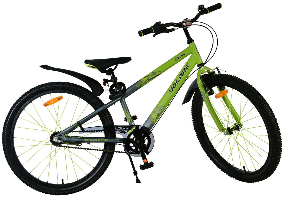 Volare rocky kinderfiets - 24 inch - groen - shimano nexus 3 versnellingen