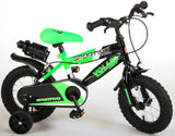 Volare Sportivo Kinderfiets Jongens 12 inch Neon Groen Zwart Twee Handremmen 95% afgemonteerd