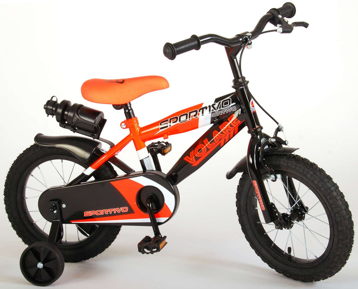 Volare Sportivo Bike Bike Boys 14 pulgadas Neon Oranje Black 95% ensamblado