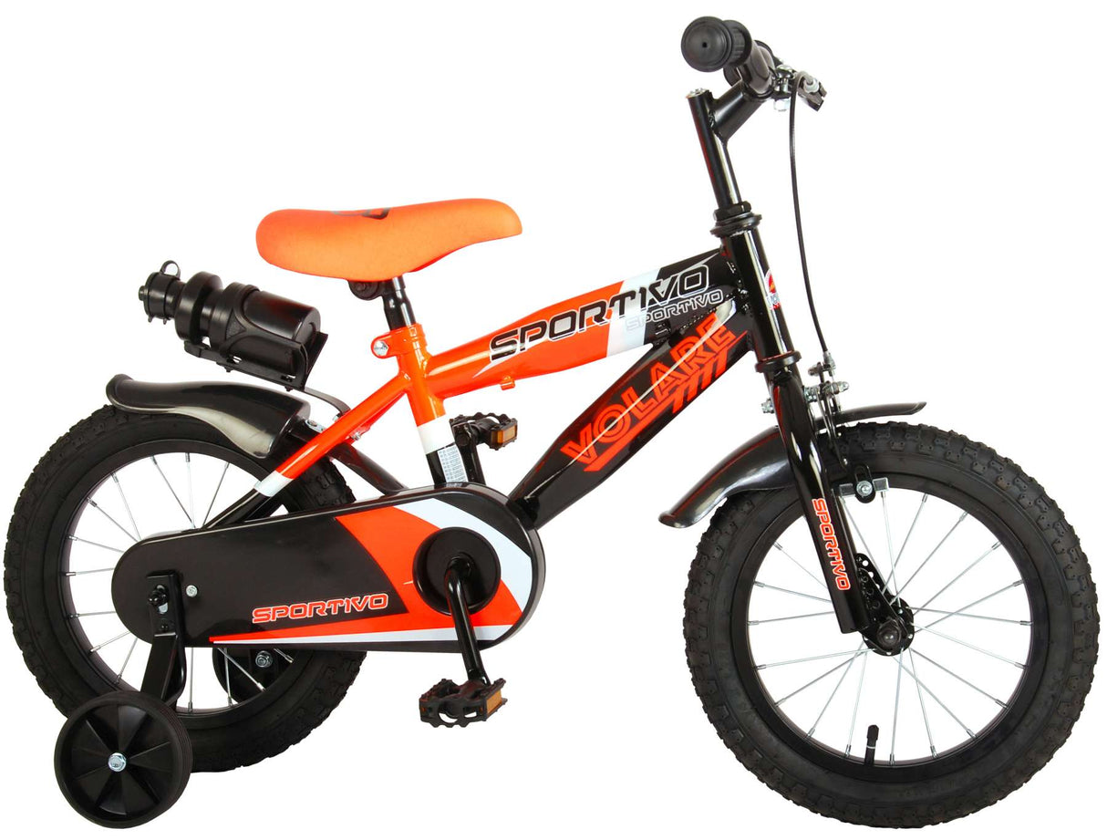 Volore Sportivo Kanner Bike Boys 14 Zoll Neon ORanje Black 95% versammelt