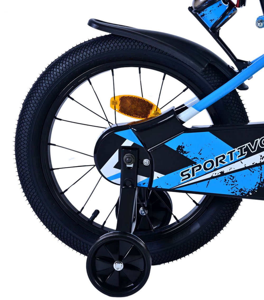 Vélo enfant Volare sportivo - garçons - 16 pouces - bleu noir