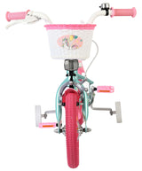 Vélo enfant licorne Volare - filles - 12 pouces - vert