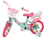 Vélo enfant licorne Volare - filles - 12 pouces - vert