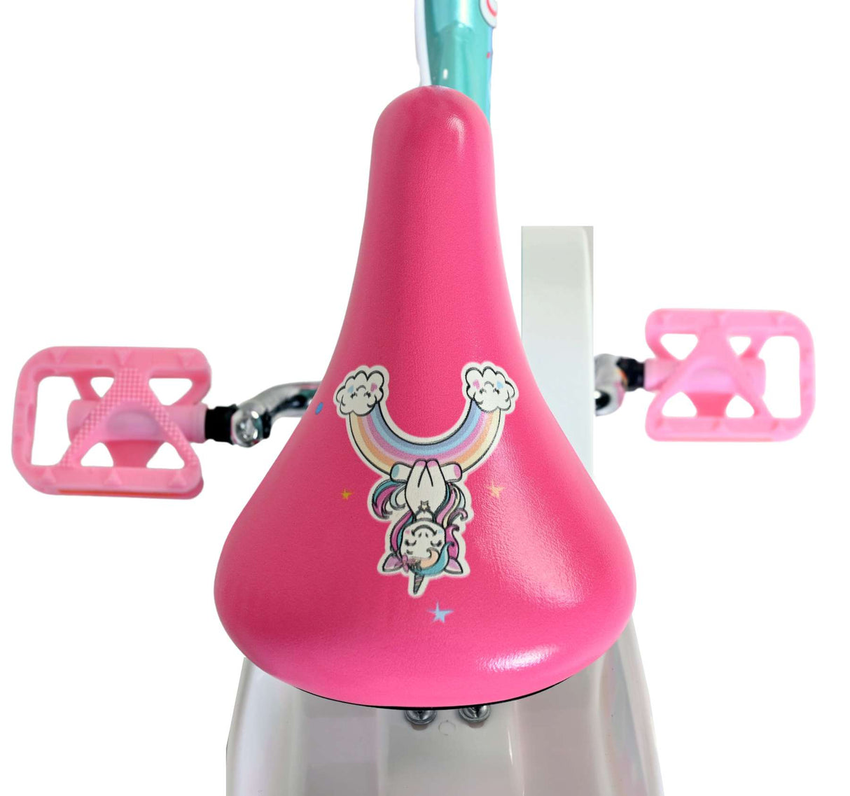Vélo enfant Volare licorne - filles - 12 pouces - vert - deux freins à main