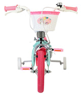 Vélo enfant Volare licorne - filles - 12 pouces - vert - deux freins à main