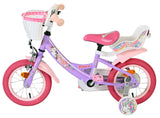 Vélo enfant licorne Volare - filles - 12 pouces - violet