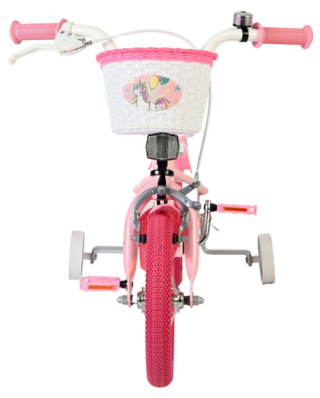 Vélo enfant licorne Volare - filles - 12 pouces - rose