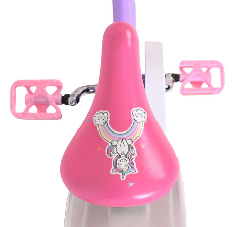 Vélo enfant licorne Volare - filles - 14 pouces - violet