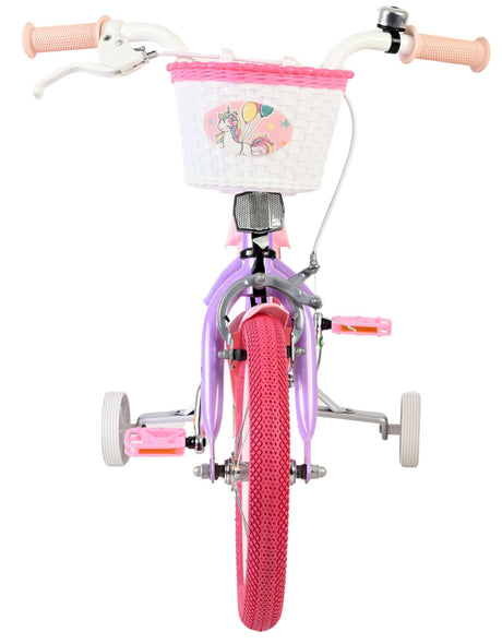Vélo enfant licorne Volare - filles - 14 pouces - violet