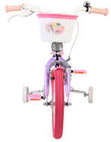 Vélo enfant licorne Volare - filles - 14 pouces - violet