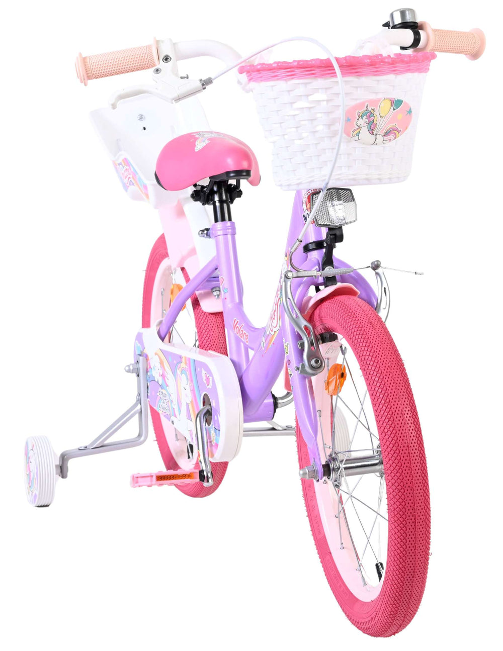 Vélo enfant Volare licorne - filles - 16 pouces - violet