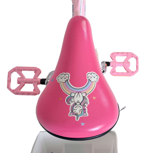 Vélo enfant Volare licorne - filles - 16 pouces - rose - deux freins à main